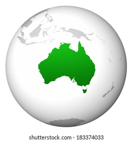 World Map - Australia