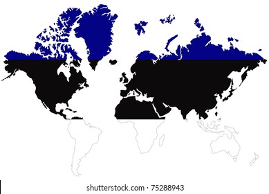World Map Background Estonia Flag Stock Illustration 75288943 World Map Background Estonia Flag 260nw 75288943