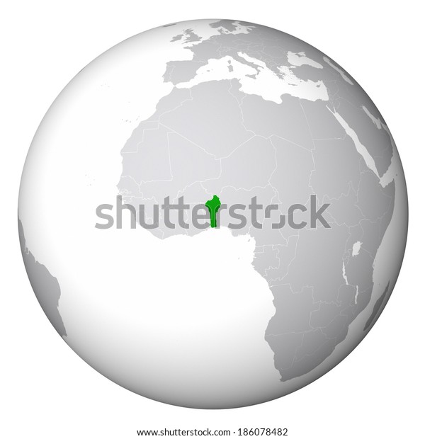 World Map Benin Stock Illustration 186078482 Shutterstock   World Map Benin 600w 186078482 