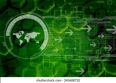 World Map Business Background