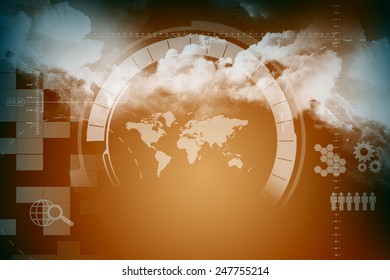 World Map Business Background