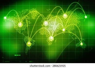 World Map Business Background