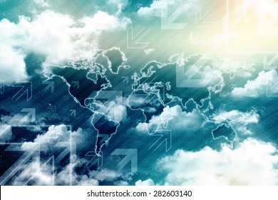 World Map Business Background