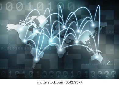 World Map Business Background