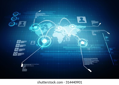 World Map Business background