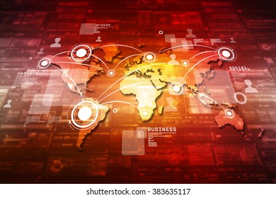 World Map Business background