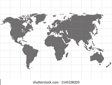 Gray Similar World Map Blank Infographic Stock Illustration 409384021 ...