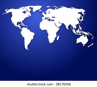 World Map Globe Copyspace Text Message Stock Illustration 38178358 ...