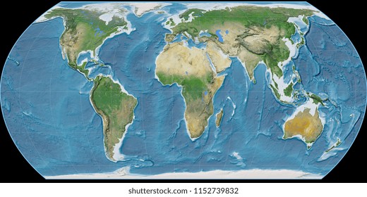 Childrens World Map Mainland Fauna Stock Illustration 1706213548 ...