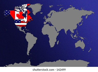 252 imágenes de Us canada map flag - Imágenes, fotos y vectores de ...