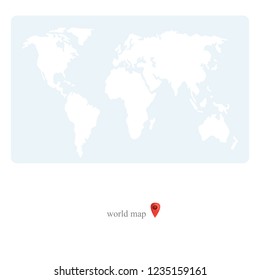 World map  illustrated template