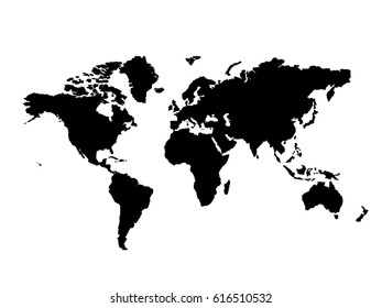 World Map Vector Stock Vector (Royalty Free) 630400790