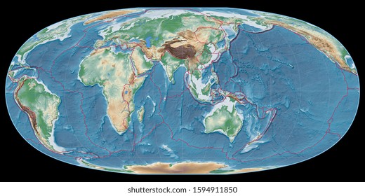 Volcanoes World Active Pleistocene Holocene Superimposed Stock ...