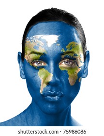 face is a map of the world Face Paint Globe Images Stock Photos Vectors Shutterstock face is a map of the world