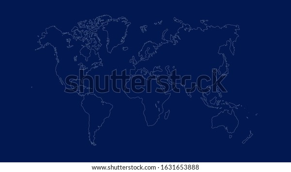 World Map Outline Illustration Image Stock Illustration 1631653888 ...