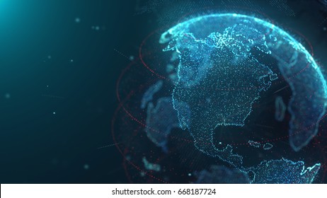 World Map Particle Network 02