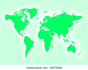 Simple World Map Color Stock Vector (Royalty Free) 449321563