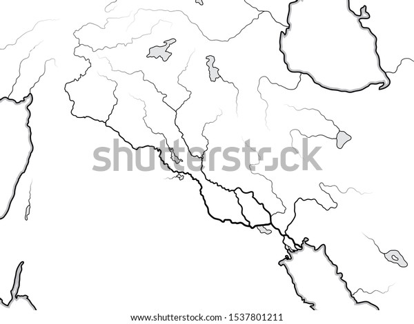 Tigris And Euphrates Map World Map Tigris Euphrates Valley Iraq Stock Illustration 1537801211