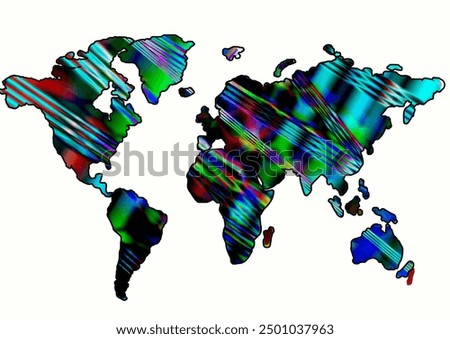 World map vector, isolated on white background. Flat Earth, gray map template for web site pattern, anual report, inphographics. Globe similar worldmap icon.