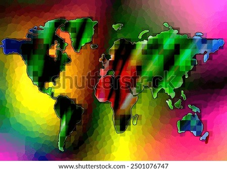 World map vector, isolated on white background. Flat Earth, gray map template for web site pattern, anual report, inphographics. Globe similar worldmap icon.