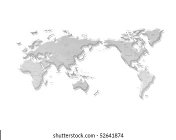 World Map White Background Stock Illustration 52641874 | Shutterstock