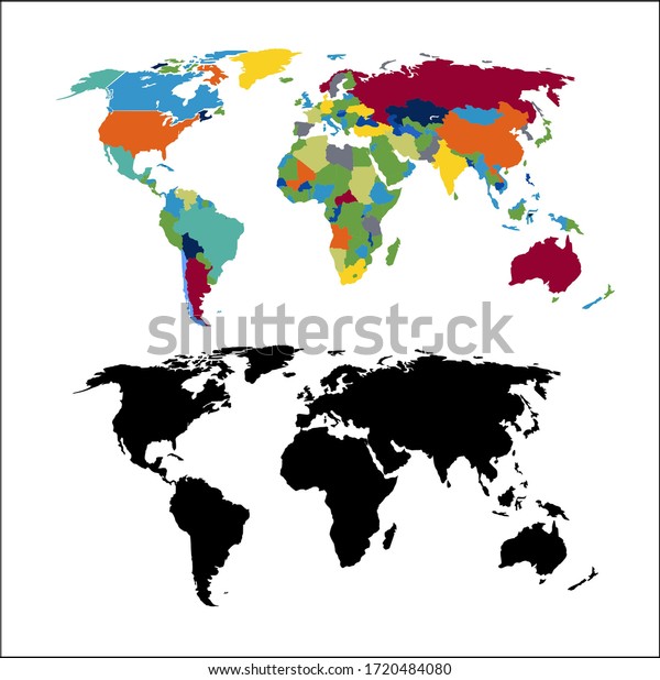 World Map White Background Stock Illustration 1720484080 | Shutterstock