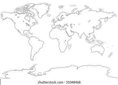 Coloring Book World Map Vector Illustration Stock Vector (Royalty Free ...