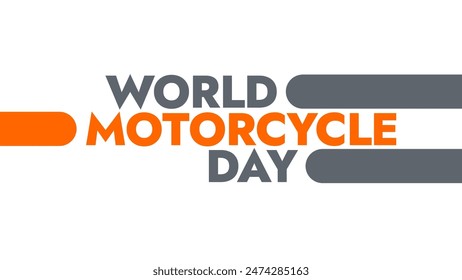 World Motorcycle Day colorful text typography on banner illustration great for wishing and celebrating World Motorcycle Day in june - Powered by Shutterstock