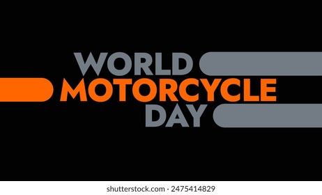 World Motorcycle Day colorful text typography on banner illustration great for wishing and celebrating World Motorcycle Day in june - Powered by Shutterstock