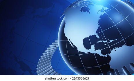 World News Background Which Can Be Used For Broadcast News 3d Illustration