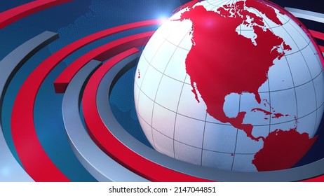 World News Background Which Can Be Used For Broadcast News 3d Illustration