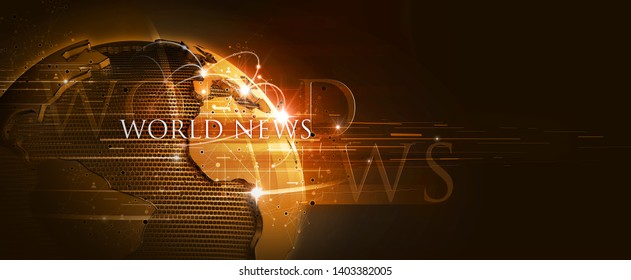 World News Live 3d Rendering