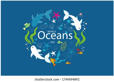 Beautiful World Ocean Day Poster Images Stock Photos Vectors Shutterstock