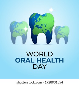 World Oral Health Day. World Map Concept Design