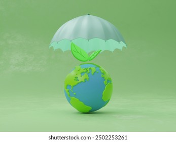 World Ozone Day 16 September concept design with green globe. International day for the preservation of the ozone layer, Global warming and save world environment and save life concept. 3D rendering - Powered by Shutterstock