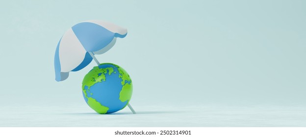 World Ozone Day 16 September concept design with green globe. International day for the preservation of the ozone layer, Global warming and save world environment and save life concept. 3D rendering - Powered by Shutterstock