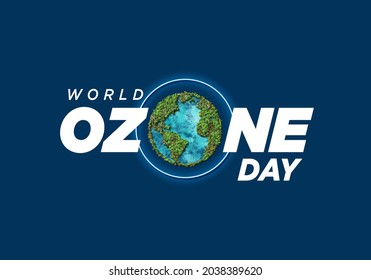 world ozone day concept design with green globe. Ozone day 3d illustration background. - Powered by Shutterstock