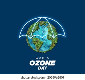 world ozone day concept design with green globe. Ozone day 3d illustration background. Ozone layer protect the green earth concept. - Powered by Shutterstock