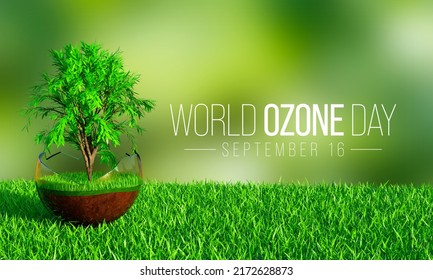 World Ozone day is observed every year on September 16 to spread awareness among people about the depletion of Ozone Layer and find possible solutions to preserve it. 3D Rendering - Powered by Shutterstock