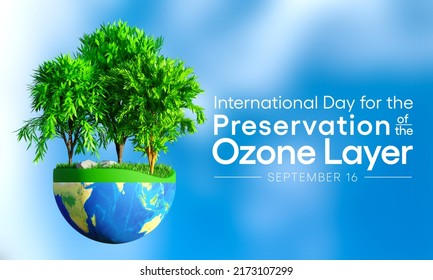 World Ozone day is observed every year on September 16 to spread awareness among people about the depletion of Ozone Layer and find possible solutions to preserve it. 3D Rendering - Powered by Shutterstock