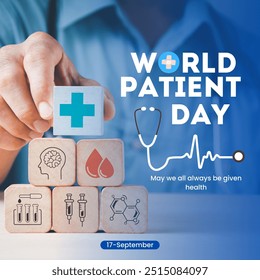 World Patient Safety day Design for social media post. 17th September - Powered by Shutterstock