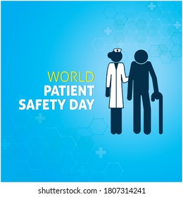 World Patient Safety Day Light Blue Background