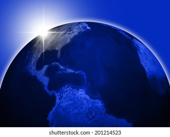 World Planet Indicating Solar System And Globalization