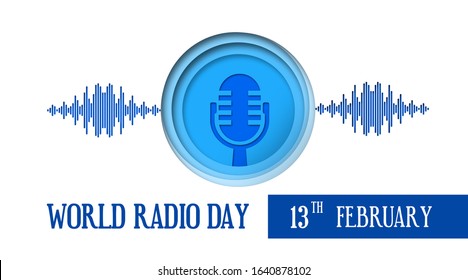 World Radio Day banner. 13th February. - Powered by Shutterstock