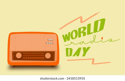 World Radio Day Illustration Poster Background. - Powered by Shutterstock