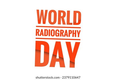 World radiography day text design illustrations 