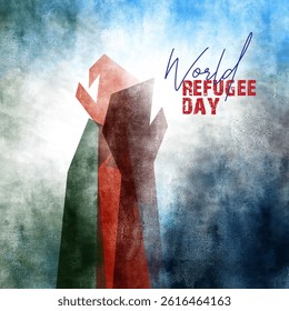 World Refugee Day Background and text logo design