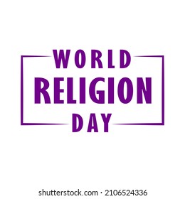 World Religion Day Pruple Text Lettering