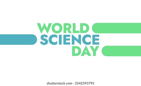 World Science Day colorful text typography on white or black background banner illustration great for wishing and celebrating Happy World Science Day - Powered by Shutterstock