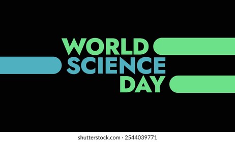 World Science Day colorful text typography on white or black background banner illustration great for wishing and celebrating Happy World Science Day - Powered by Shutterstock